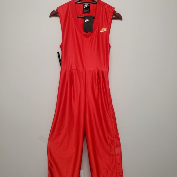 nike red jumpsuit